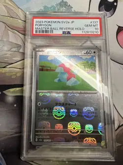 PSA 10 Pokemon Japanese 151 Porygon 137/165 Master Ball Holo - Image 2