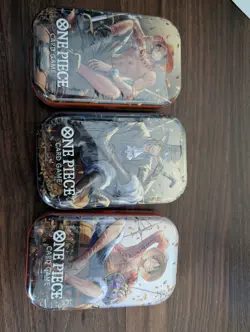 One Piece Tin Pack Set Vol 2 Set of 3 | TS-02 OP-13 | Factory Sealed | Bandai - Image 1