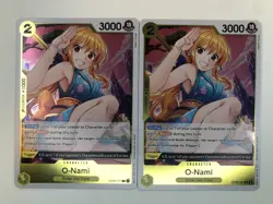 2x O-Nami OP06-101 One Piece Wings of the Captain Foil Rare English Near Mint - Image 1