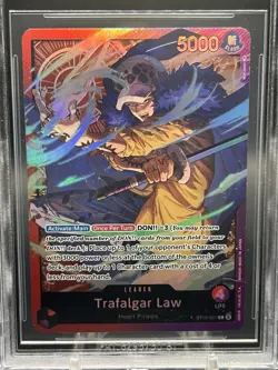 2023 One Piece Three Captains ST10-001 Trafalgar Law Leader BGS Grade 10/10 - Image 3