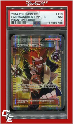 Phantom Forces 118 Full Art Lysandre's Trump Card PSA 7 - Image 1