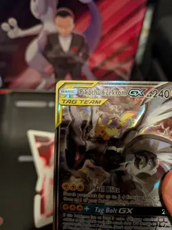 Pokemon Pikachu & Zekrom GX SM168 Black Star Promo Tag Team Holo Card - Image 5