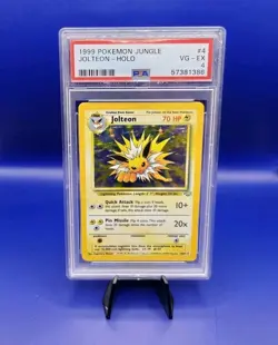 Jolteon 4/64 Holo Rare Jungle Set Pokemon Card TCG WOTC 1999 Graded PSA 4 - Image 1