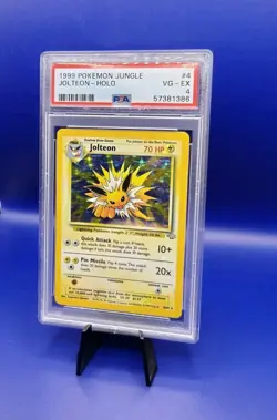 Jolteon 4/64 Holo Rare Jungle Set Pokemon Card TCG WOTC 1999 Graded PSA 4 - Image 2
