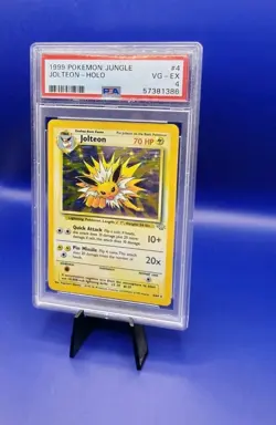 Jolteon 4/64 Holo Rare Jungle Set Pokemon Card TCG WOTC 1999 Graded PSA 4 - Image 3