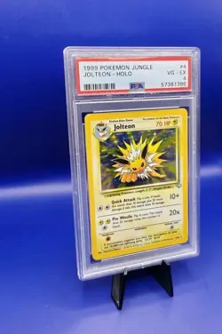 Jolteon 4/64 Holo Rare Jungle Set Pokemon Card TCG WOTC 1999 Graded PSA 4 - Image 4