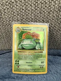 Venusaur - 15/102 - Pokemon Base Set Shadowless Holo Rare Card WOTC HP - Image 1