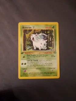 Pokemon Card Nidoran F 57/64 Jungle Regular 1st Edition - Image 3