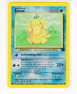 ~DE~ GERMAN Enton Psyduck 65/82 Team Rocket Card Pokemon Card (g3) - Image 1