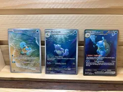 Pokemon 151 ENG Squirtle Wartortle Blastoise + JPN Squirtle 4 Card Lot Free Ship - Image 1