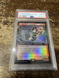 Yuffie, Materia Hunter (Extended Art) #158 (NM) Final Fantasy FOIL PSA GEM 10 - Image 1