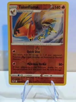 Pokemon TCG Silver Tempest Reverse Holo Talonflame 29/195 - Image 1