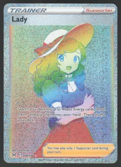 Lady 208/196 Secret Rare Pokemon TCG Lost Origin NM - Image 1