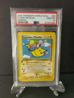2000 Pokemon World Collection Flying Pikachu #25 German PSA 10 GEM MINT - Image 1