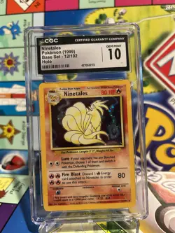 Pokemon Ninetales Base Set Unlimited Holo Rare #12 CGC 10 Gem Mint - Image 1