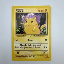 1999 Pokemon Base #58/102 Pikachu (Yellow Cheeks) (NM) - Image 1