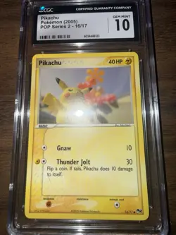 Pikachu Pokemon TCG 2005 Pop Series 16/17 CGC 10 Gem Mint - Image 1