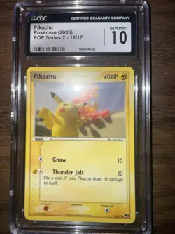 Pikachu Pokemon TCG 2005 Pop Series 16/17 CGC 10 Gem Mint - Image 2