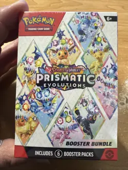Pokemon TCG Scarlet & Violet Prismatic Evolutions 6 Booster Pack Bundle SEALED! - Image 1