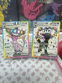 Pokemon Umbreon and Espeon Black Star Promo SVP175 SVP176 Figure Collection NM#2 - Image 1