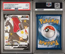 Pokemon 2020 Charizard V 079/073 Champion's Path Secret Rare Holo PSA 9 - Image 1