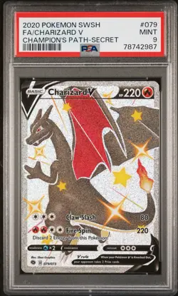 Pokemon 2020 Charizard V 079/073 Champion's Path Secret Rare Holo PSA 9 - Image 3