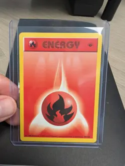 Pokemon - Fire Energy 98/102 - 1st Edition Shadowless Base Set NM #98 - Image 5