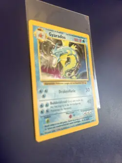 Near Mint Pokemon Gyarados Base Set 6/102 WOTC Holo Rare One Owner Kept In Case - Image 3