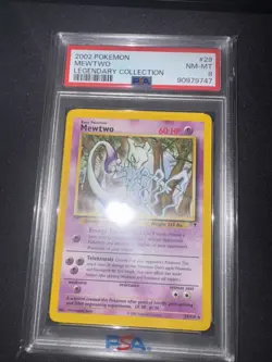 2002 Pokemon #29 Mewtwo Legendary Collection PSA 8 NM-MT 29/110 - Image 2