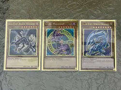 Blue-Eyes White Dragon + Dark Magician + Red-Eyes | MAGO Premium Gold | YuGiOh! - Image 1