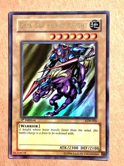 yugioh Gaia The Fierce Knight LOB-006 Asian English 1st Ed Ultra Rare Near Mint - Image 1