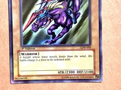 yugioh Gaia The Fierce Knight LOB-006 Asian English 1st Ed Ultra Rare Near Mint - Image 4