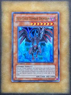 Yugioh Red-Eyes Zombie Dragon SDZW-EN001 Ultra Rare 1st Ed LP - Image 1