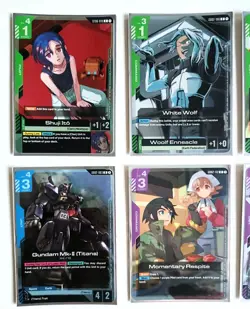 Gundam Tcg Weekly Play Tournament Pack 2 Full Set Of 8, Foil Participation Cards - Image 2