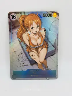 One Piece Goddess Nami Beauty #7 DIY Doujin Kawaii Art Holo Card - Image 1