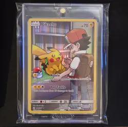 Pokemon Pikachu Secret Rare Full Art Holo SM Cosmic Eclipse Card 241/236 - Image 1