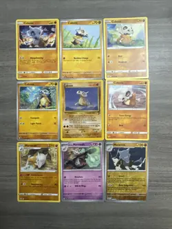 Cubone Marowak Pokemon Card Collection Lot Of 9 With Reverse Holo - Image 1