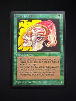 Magic The Gathering NM Beta Llanowar Elves MTG Beta - Image 1