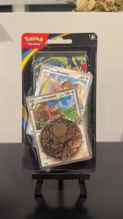 Pokemon TCG Mega Evolution Phantasmal Flames Booster Pack Skwovet Greedent Coin - Image 1