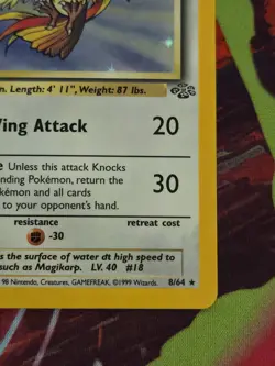 1999 Pokemon TCG Pidgeot Jungle 8/64 Holo Unlimited Holo Rare - Image 4