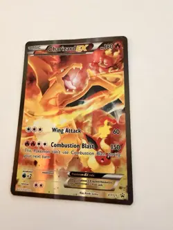 Charizard EX XY121 Promo Pokemon Card TCG DAMAGED Condition Creased* - Image 3