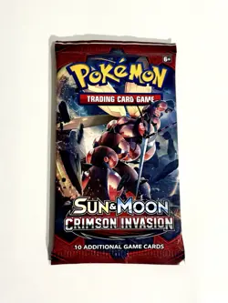 Pokemon Sun & Moon Crimson Invasion Single Booster Pack!Factory Sealed| Buzzwole - Image 1