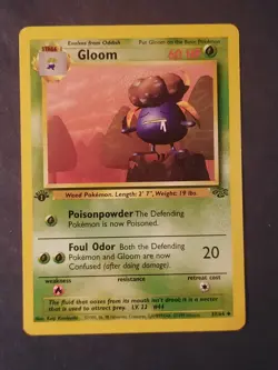 Pokemon Card Gloom 37/64 Jungle Set First Edition - Image 1