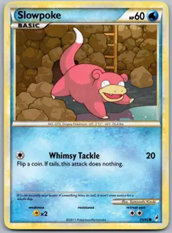 Pokemon TCG Slowpoke Unleashed 70/95 Regular LP - Image 1