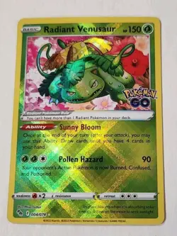 Radiant Venusaur Radiant Rare Pokemon GO 004/078 - Image 1