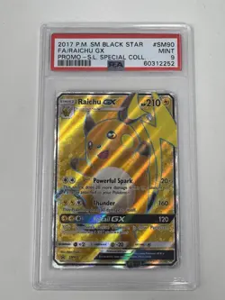 Pokemon Raichu GX SM90 Black Star Promo PSA 9 Mint Special Collection - Image 1