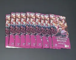 Lot of 10 One Piece OP-11 A Fist of Divine Speed Sleeved Booster Pack English - Image 1