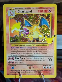 Pokemon TCG Charizard Holo Card 4/102 Celebrations 25th Anniversary - Image 1