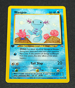 Wooper 71/75 Neo Discovery 1st Edition Common Pokemon Card Yukiko Baba Vintage - Image 3