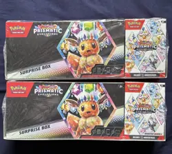Pokemon Prismatic Evolutions Surprise Box + Booster Bundle Sams Club Sealed X2 - Image 1